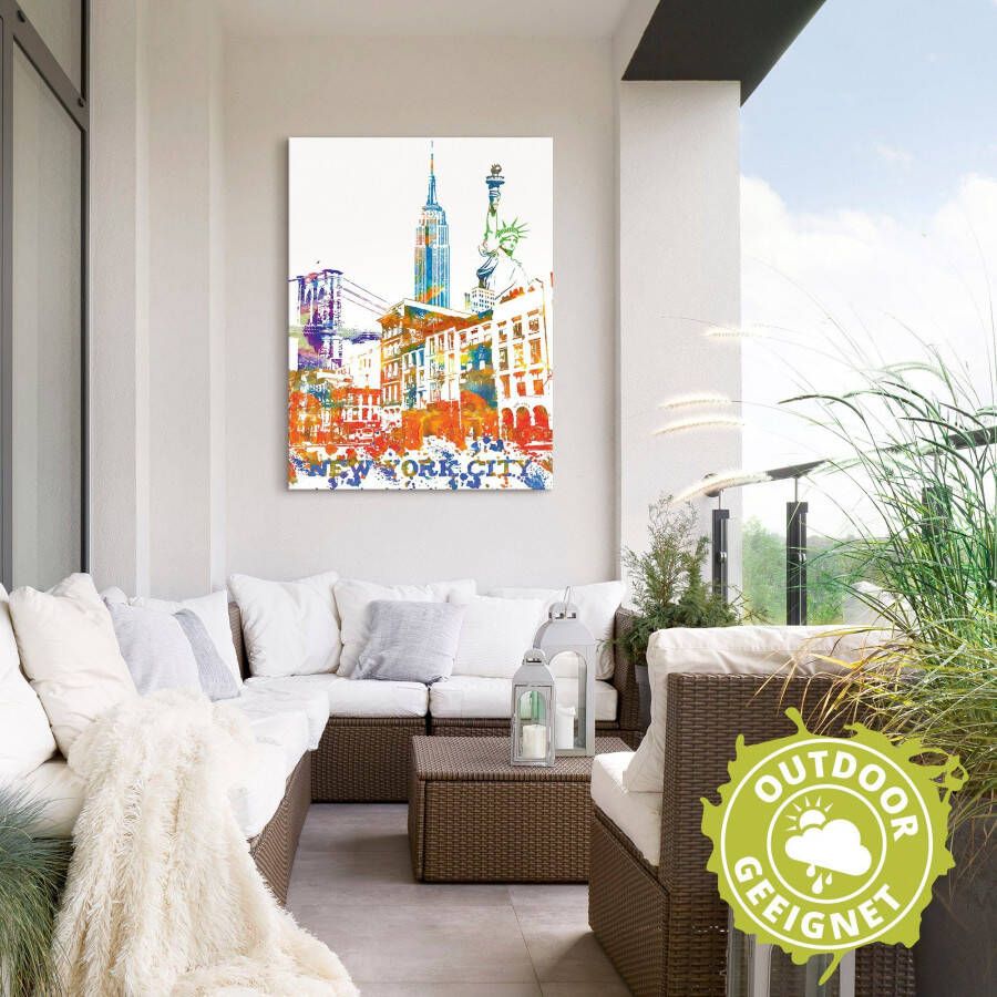 Artland Artprint New York City grafisch als artprint van aluminium artprint op linnen muursticker of poster in verschillende maten