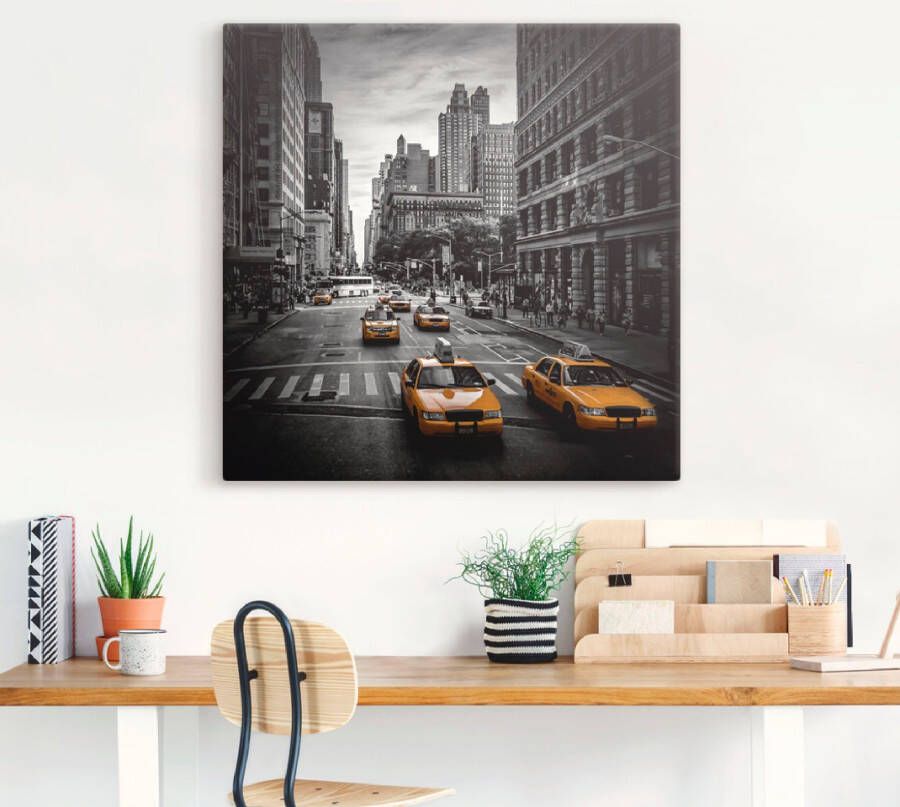 Artland Artprint New York City Verkeer 5th Avenue als artprint van aluminium artprint voor buiten artprint op linnen poster muursticker