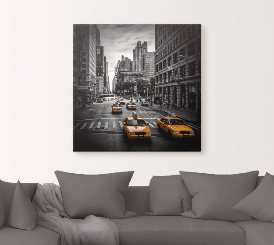 Artland Artprint New York City Verkeer 5th Avenue als artprint van aluminium artprint voor buiten artprint op linnen poster muursticker