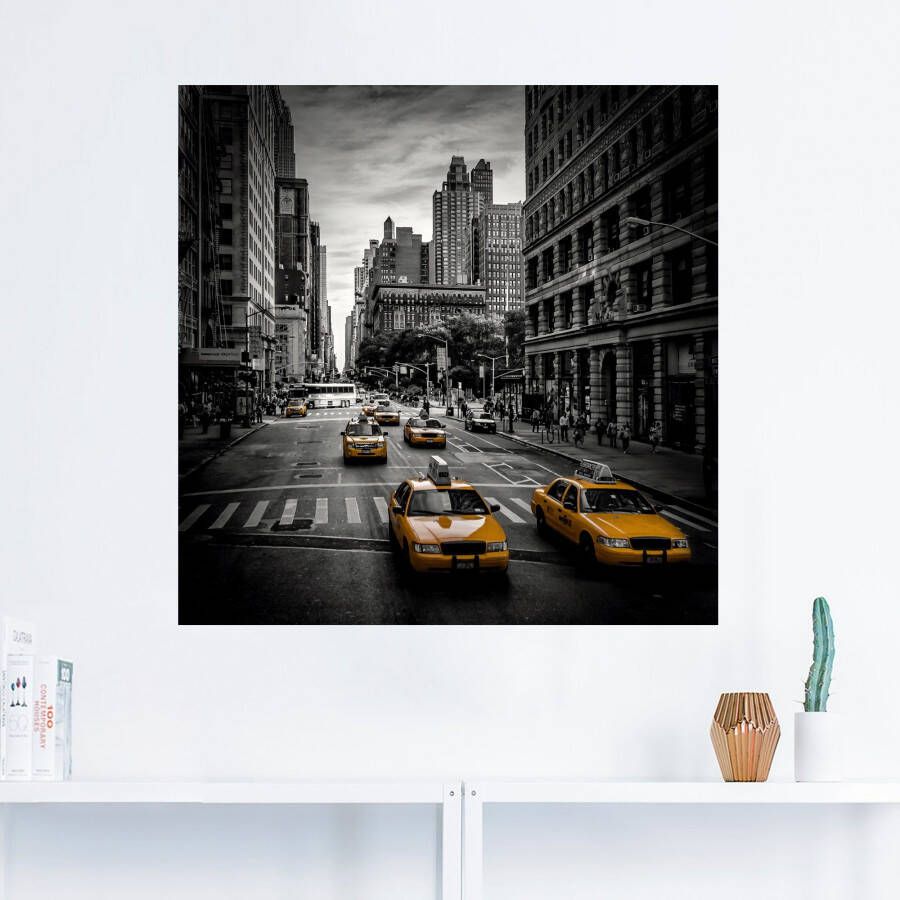 Artland Artprint New York City Verkeer 5th Avenue als artprint van aluminium artprint voor buiten artprint op linnen poster muursticker