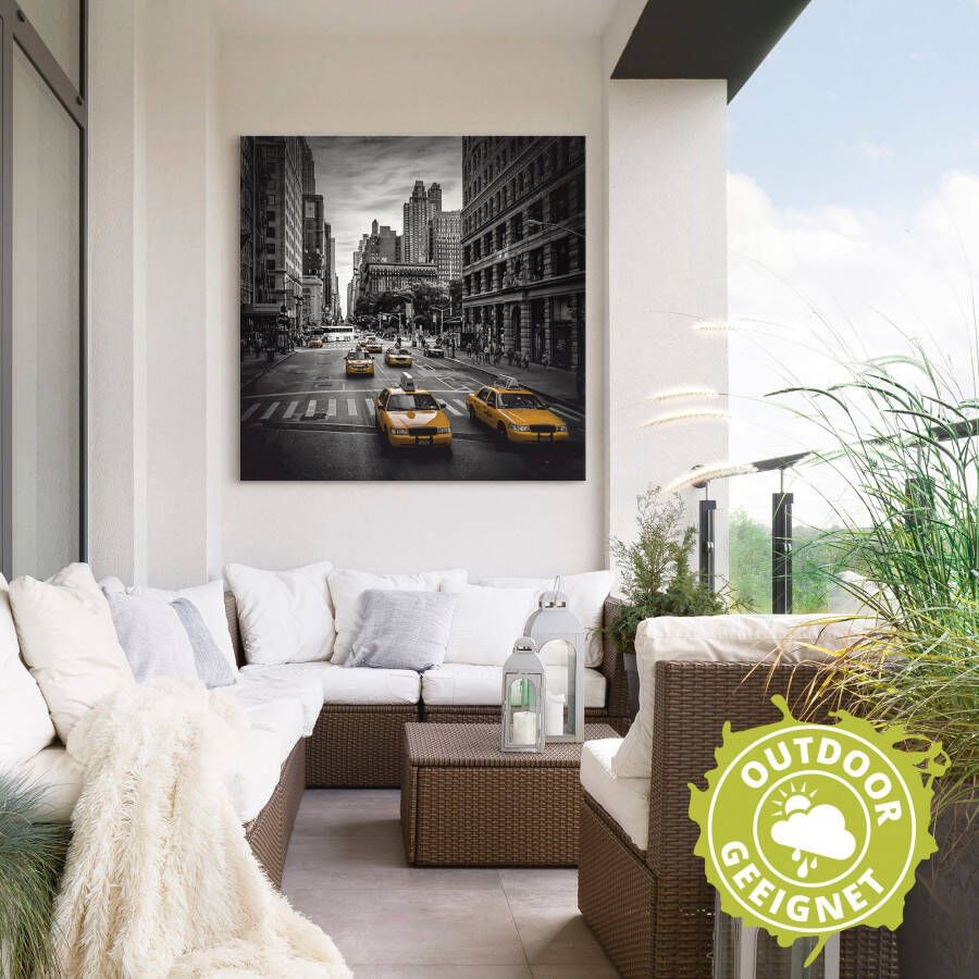 Artland Artprint New York City Verkeer 5th Avenue als artprint van aluminium artprint voor buiten artprint op linnen poster muursticker