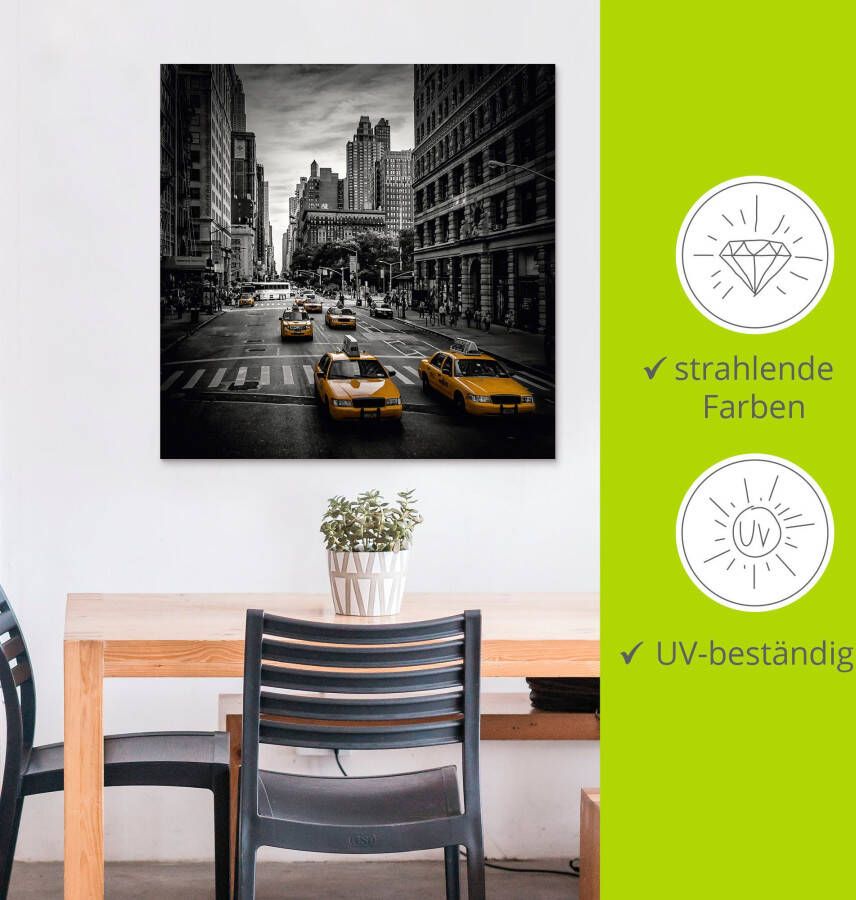 Artland Artprint New York City Verkeer 5th Avenue als artprint van aluminium artprint voor buiten artprint op linnen poster muursticker