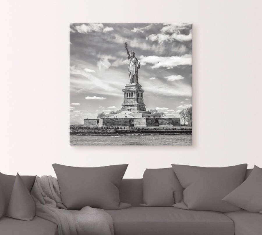 Artland Artprint New York City Vrijheidsbeeld als artprint van aluminium artprint voor buiten artprint op linnen poster in verschillende maten. maten