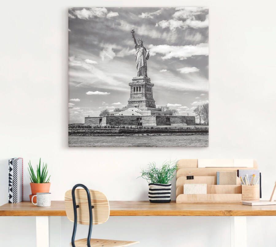 Artland Artprint New York City Vrijheidsbeeld als artprint van aluminium artprint voor buiten artprint op linnen poster in verschillende maten. maten