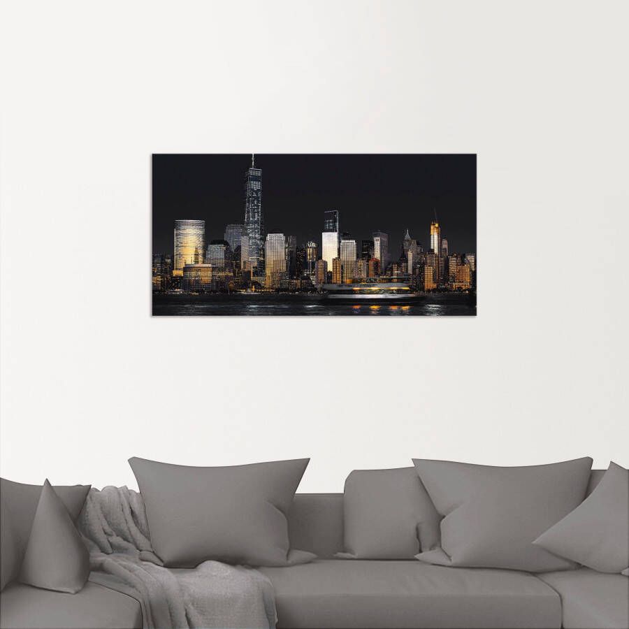 Artland Artprint New York Financial District als artprint van aluminium artprint voor buiten artprint op linnen in verschillende maten