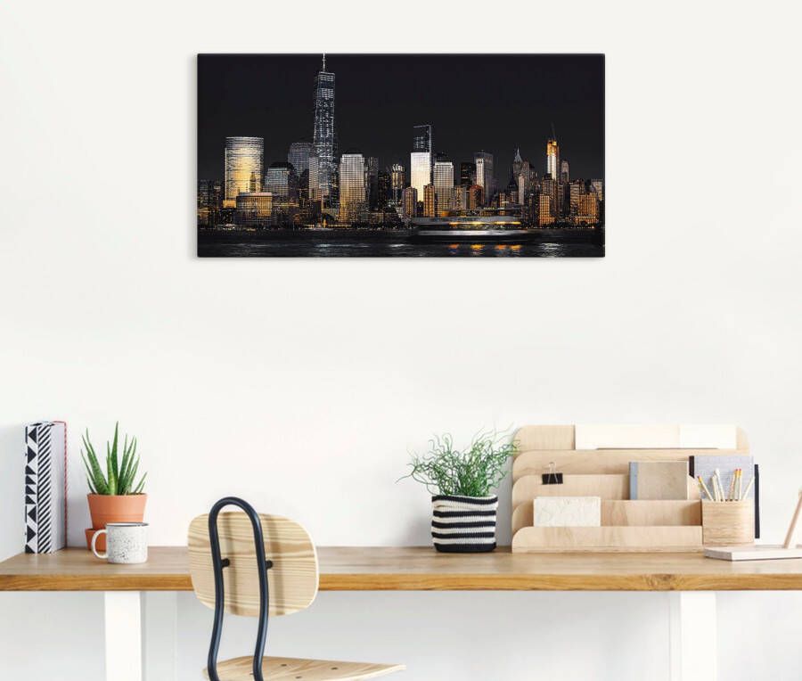 Artland Artprint New York Financial District als artprint van aluminium artprint voor buiten artprint op linnen in verschillende maten