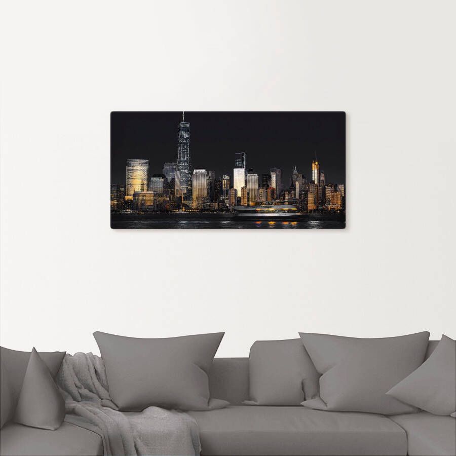 Artland Artprint New York Financial District als artprint van aluminium artprint voor buiten artprint op linnen in verschillende maten