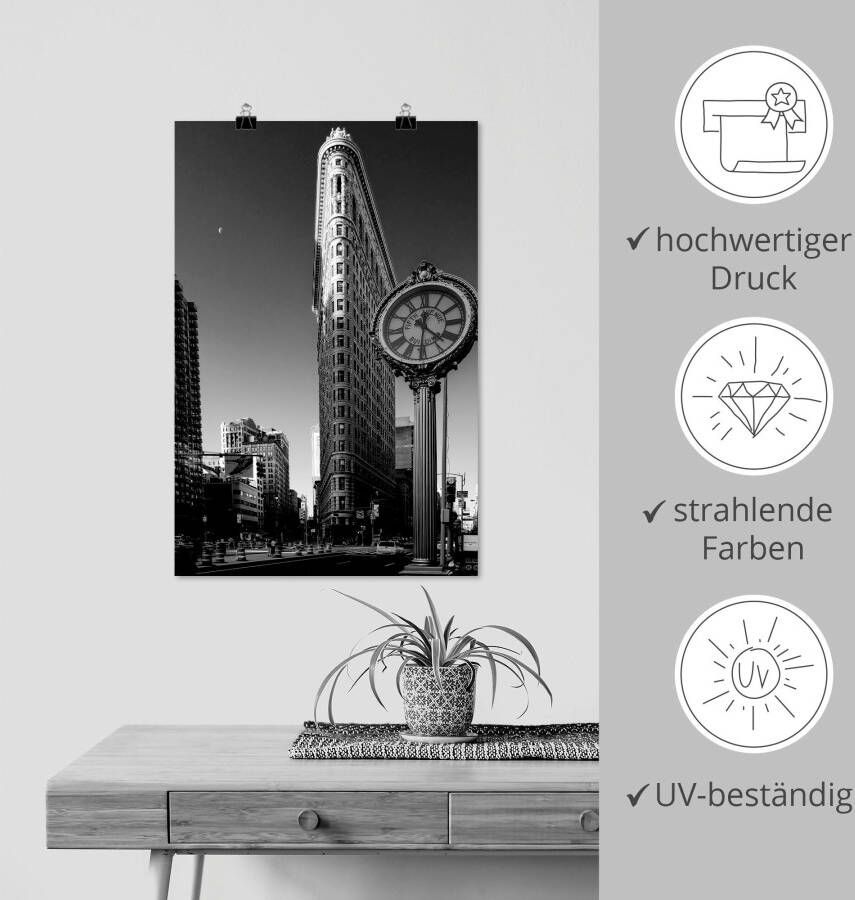 Artland Artprint New York Flatiron als artprint op linnen poster in verschillende formaten maten