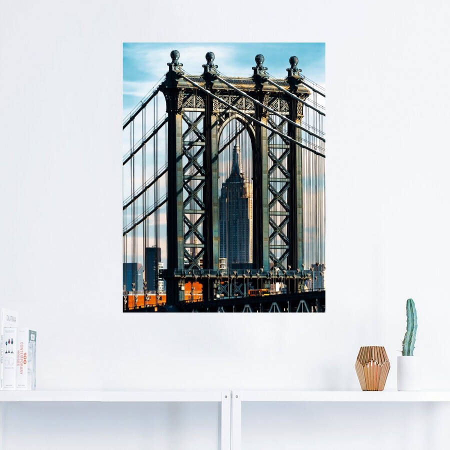 Artland Artprint New York Manhattan Bridge als artprint op linnen muursticker in verschillende maten