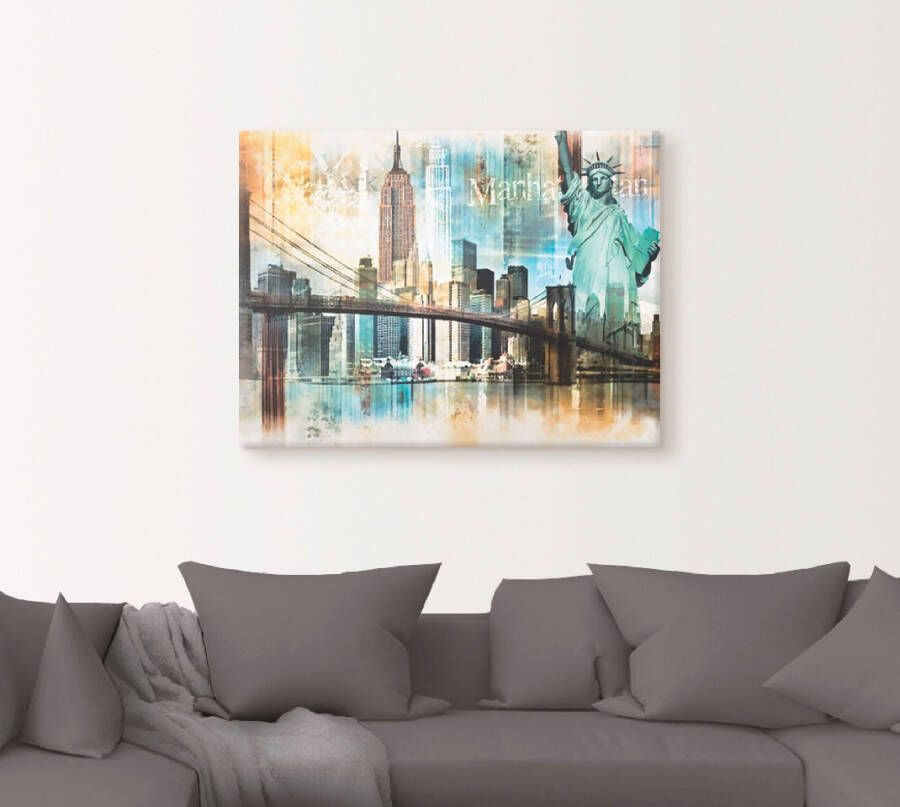 Artland Artprint New York skyline collage IV als artprint op linnen poster in verschillende formaten maten