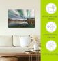 Artland Artprint Noorderlicht over van een bergketen als artprint van aluminium artprint op linnen muursticker of poster in verschillende maten - Thumbnail 5