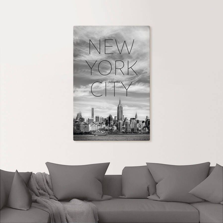 Artland Artprint NYC Midtown Manhattan als artprint op linnen poster in verschillende formaten maten