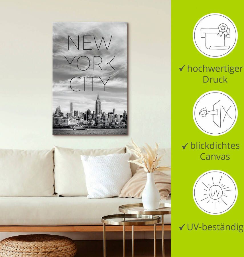 Artland Artprint NYC Midtown Manhattan als artprint op linnen poster in verschillende formaten maten