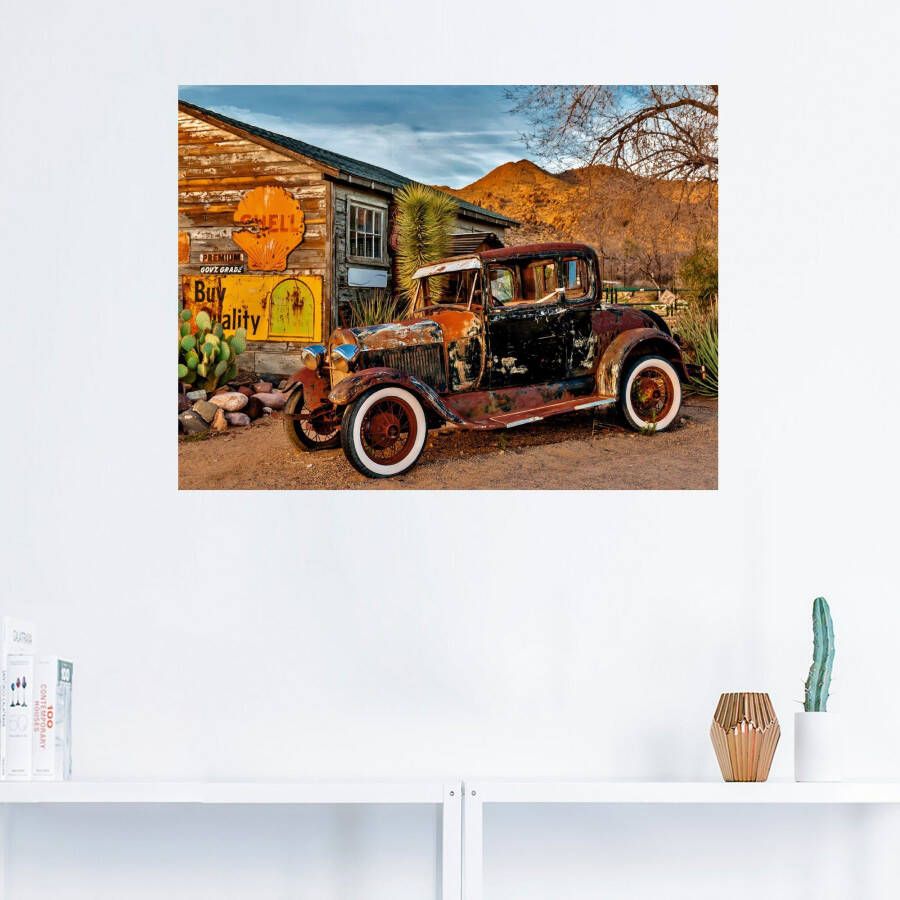 Artland Artprint Oldtimer Route 66 Hackberry als artprint op linnen muursticker in verschillende maten