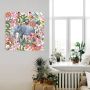 Artland Artprint Olifant in bloemen jungle als artprint op linnen poster in verschillende formaten maten - Thumbnail 2