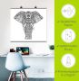 Artland Artprint Olifant in mandala als artprint op linnen poster muursticker in verschillende maten - Thumbnail 6