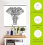 Artland Artprint Olifant in mandala als artprint op linnen poster muursticker in verschillende maten - Thumbnail 3