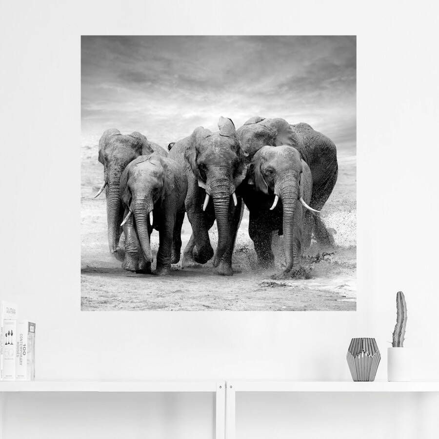 Artland Artprint Olifanten als artprint op linnen poster muursticker in verschillende maten