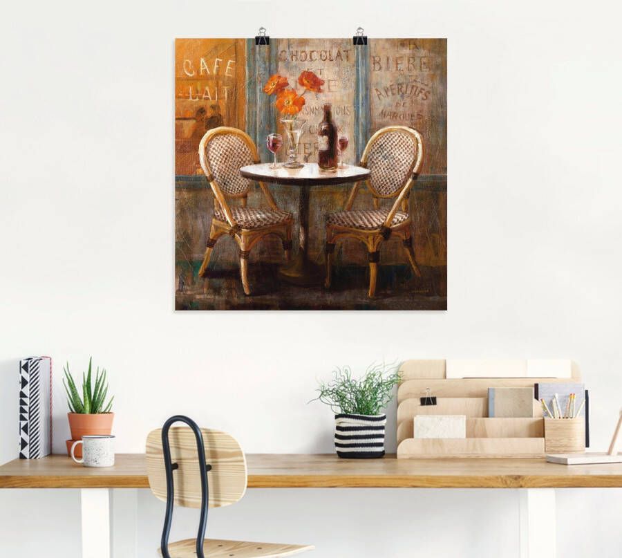 Artland Artprint Ontmoet me in het café I als artprint op linnen poster in verschillende formaten maten