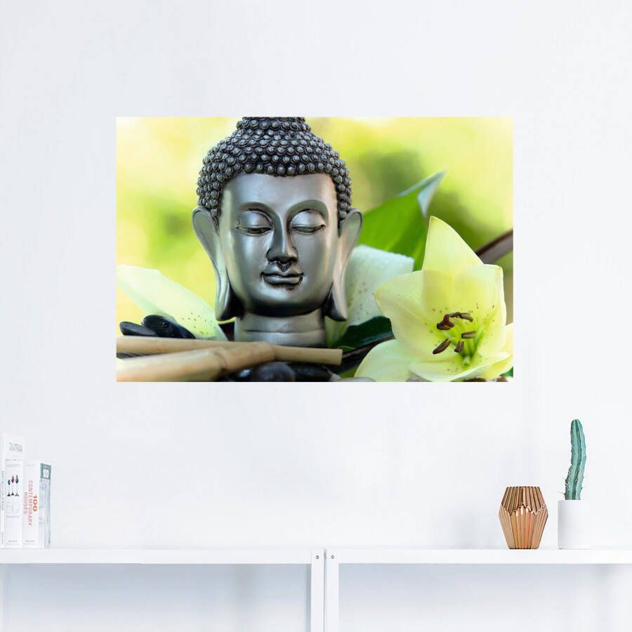 Artland Artprint Ontspanning en rust met boeddha als artprint van aluminium artprint voor buiten artprint op linnen poster muursticker