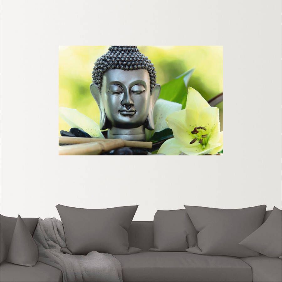 Artland Artprint Ontspanning en rust met boeddha als artprint van aluminium artprint voor buiten artprint op linnen poster muursticker - Foto 3