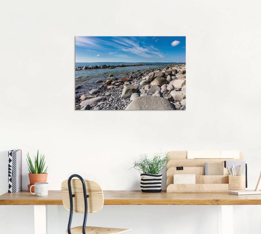 Artland Artprint Oostzeekust op het eiland Rügen als artprint van aluminium artprint voor buiten artprint op linnen poster in verschillende maten. maten