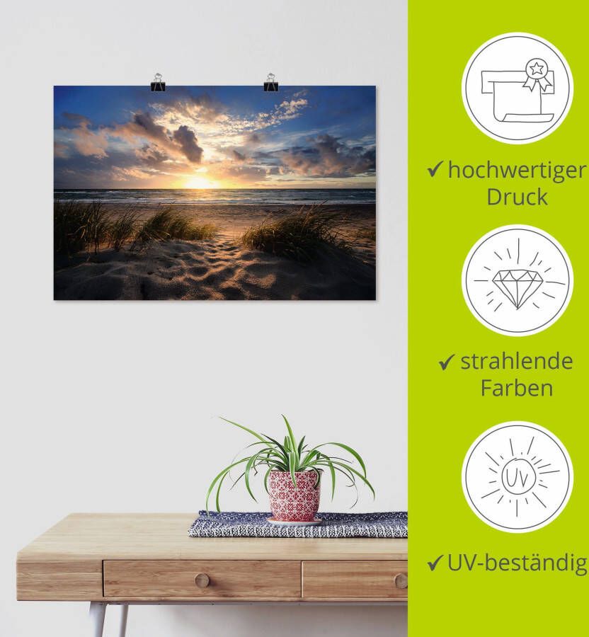 Artland Artprint Oostzeestrand als artprint op linnen poster in verschillende formaten maten