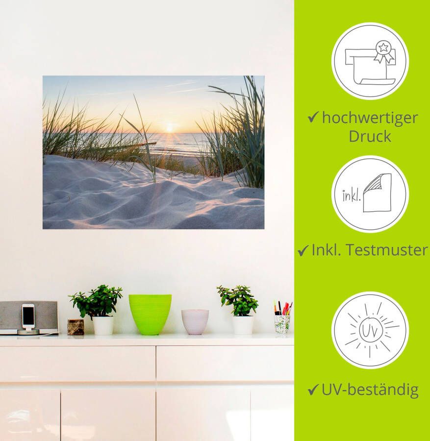 Artland Artprint Oostzeestrand als artprint van aluminium artprint voor buiten artprint op linnen poster muursticker