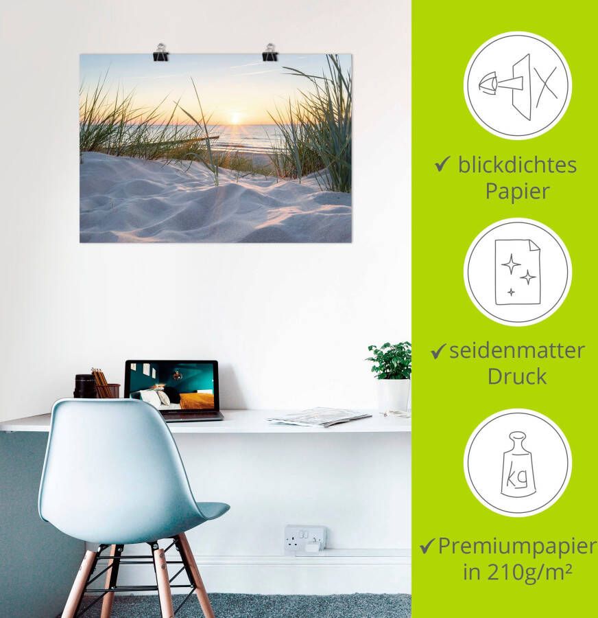 Artland Artprint Oostzeestrand als artprint van aluminium artprint voor buiten artprint op linnen poster muursticker