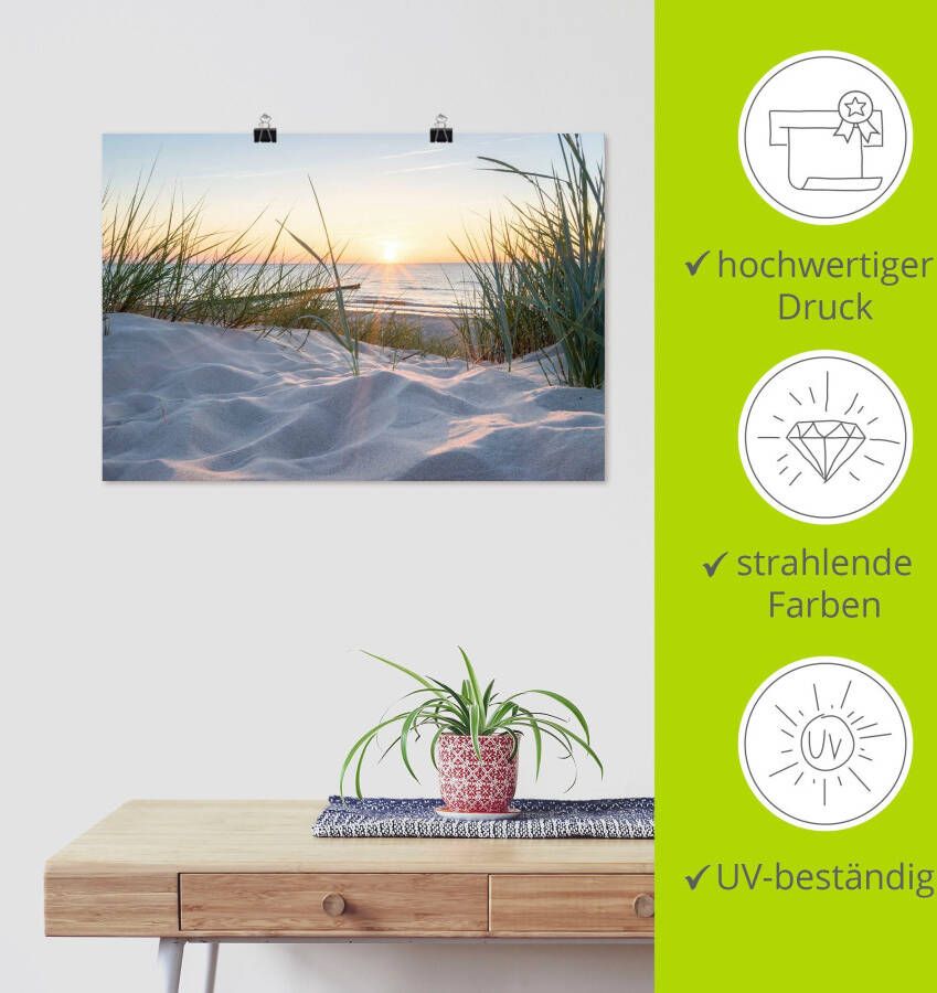 Artland Artprint Oostzeestrand als artprint van aluminium artprint voor buiten artprint op linnen poster muursticker