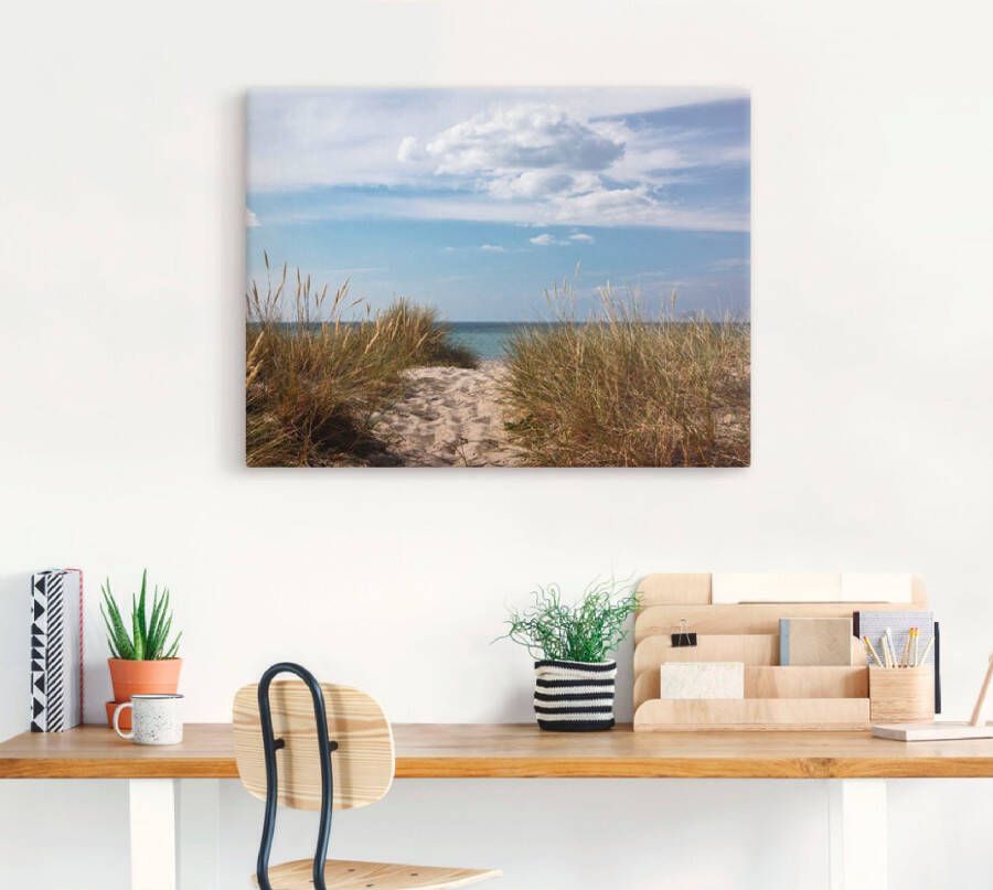 Artland Artprint Oostzeestrand in Denemarken als artprint op linnen poster in verschillende formaten maten