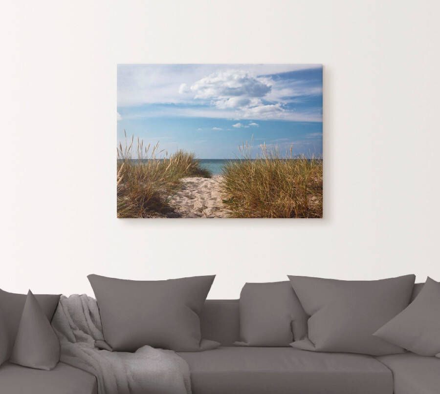 Artland Artprint Oostzeestrand in Denemarken als artprint op linnen poster in verschillende formaten maten