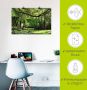 Artland Artprint Op de groene weg door het groene bos als artprint van aluminium artprint voor buiten artprint op linnen poster in verschillende maten. maten - Thumbnail 3