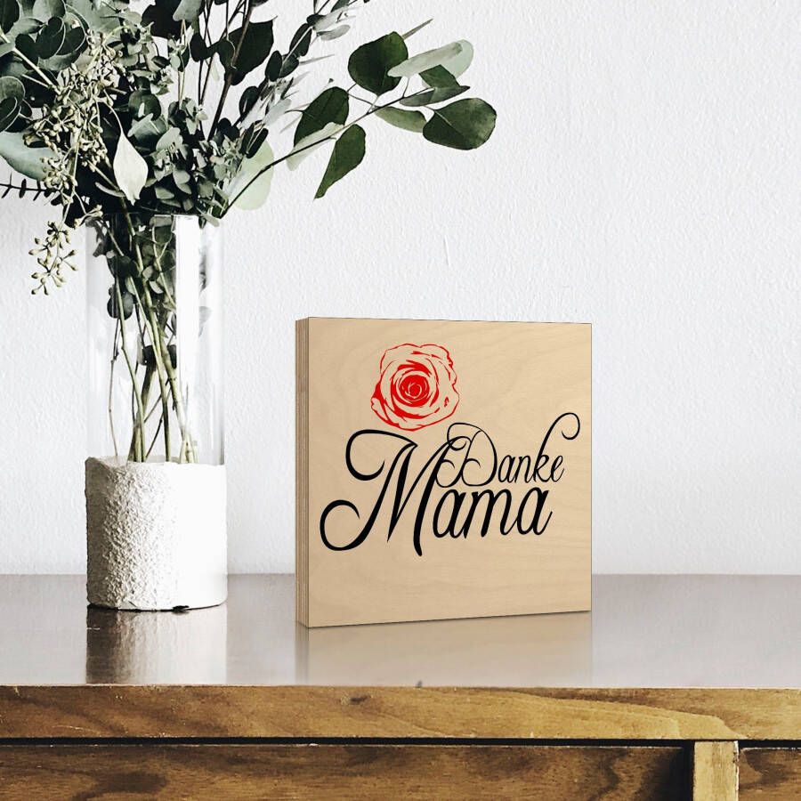 Artland Artprint op hout Dank je mama