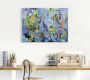 Artland Artprint op linnen Abstract vissen blauw gespannen op een spieraam - Thumbnail 2