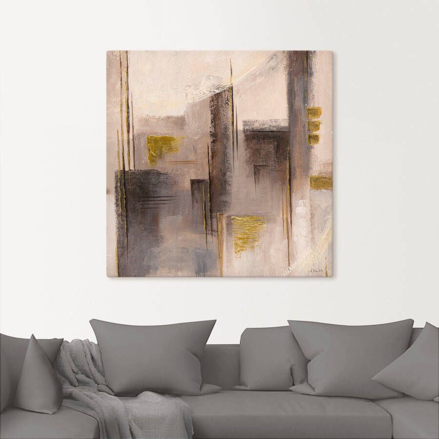 Artland Artprint op linnen Abstracte skyline I gespannen op een spieraam