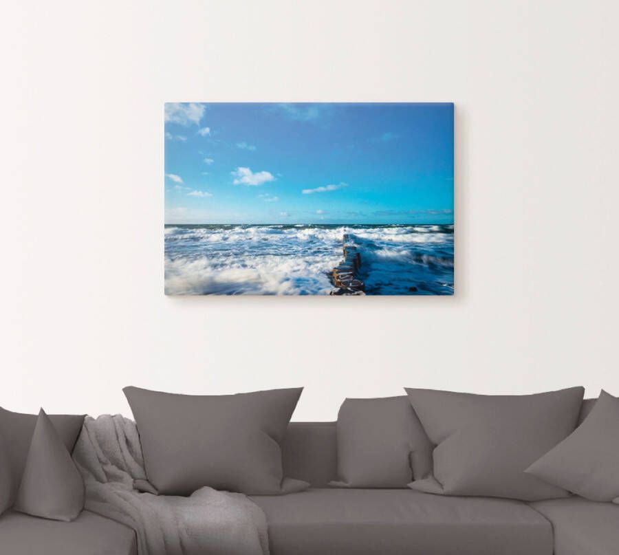 Artland Artprint op linnen Blik op de kust van de Oostzee III