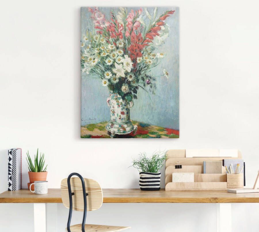 Artland Artprint op linnen Bos bloemen gespannen op een spieraam