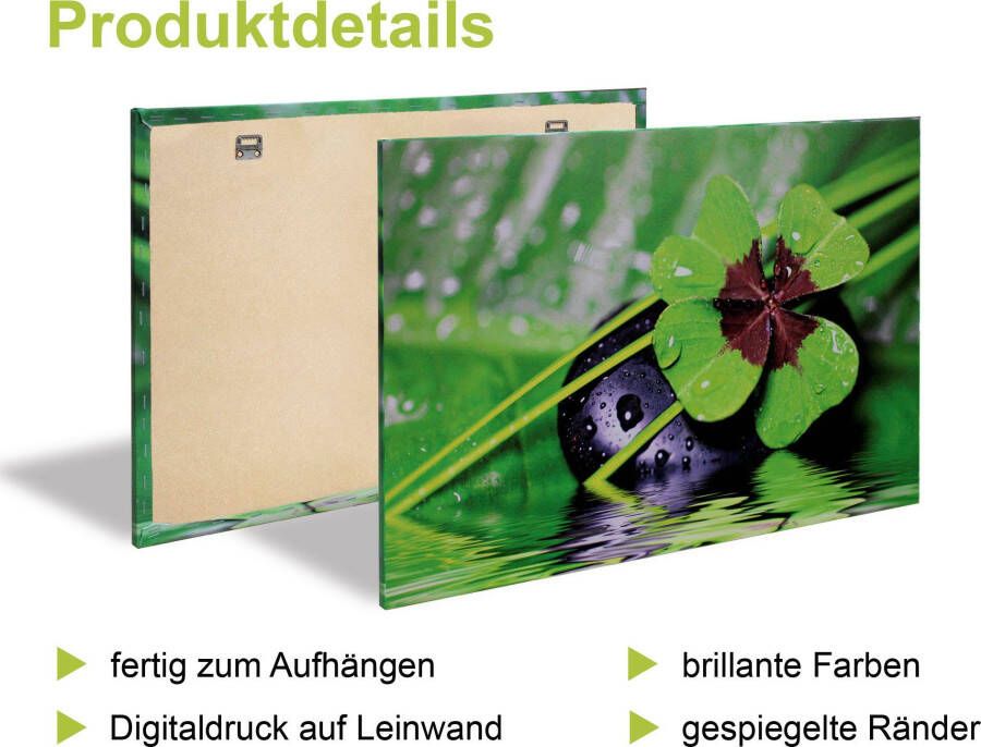 Artland Artprint op linnen Bos waterval herfstdag set van 4 verschillende maten (4-delig)