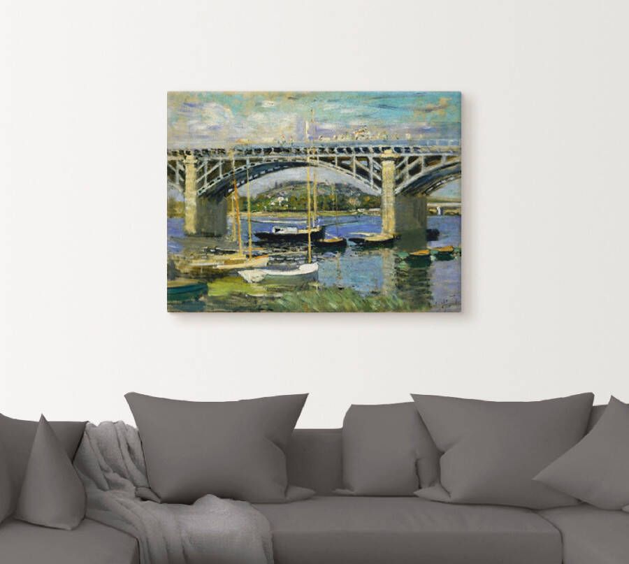 Artland Artprint op linnen Brug over de Seine in Argenteuil. 1874