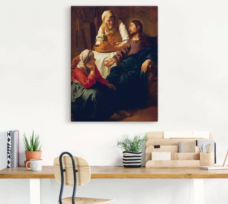 Artland Artprint op linnen Christus in het huis van Martha en Maria