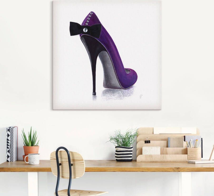 Artland Artprint op linnen Damesschoenen violet model