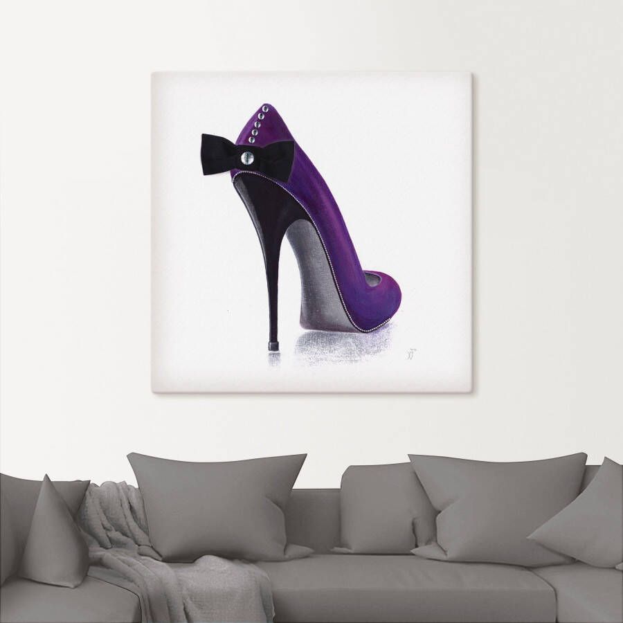 Artland Artprint op linnen Damesschoenen violet model