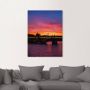 Artland Artprint op linnen Brug Pont Neuf bij zonsondergang - Thumbnail 2