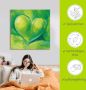 Artland Artprint op linnen Groen hart gespannen op een spieraam - Thumbnail 6