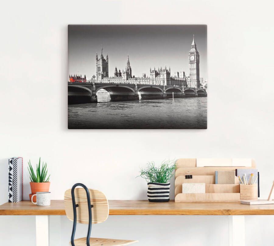 Artland Artprint op linnen Houses of Parliament & Theems