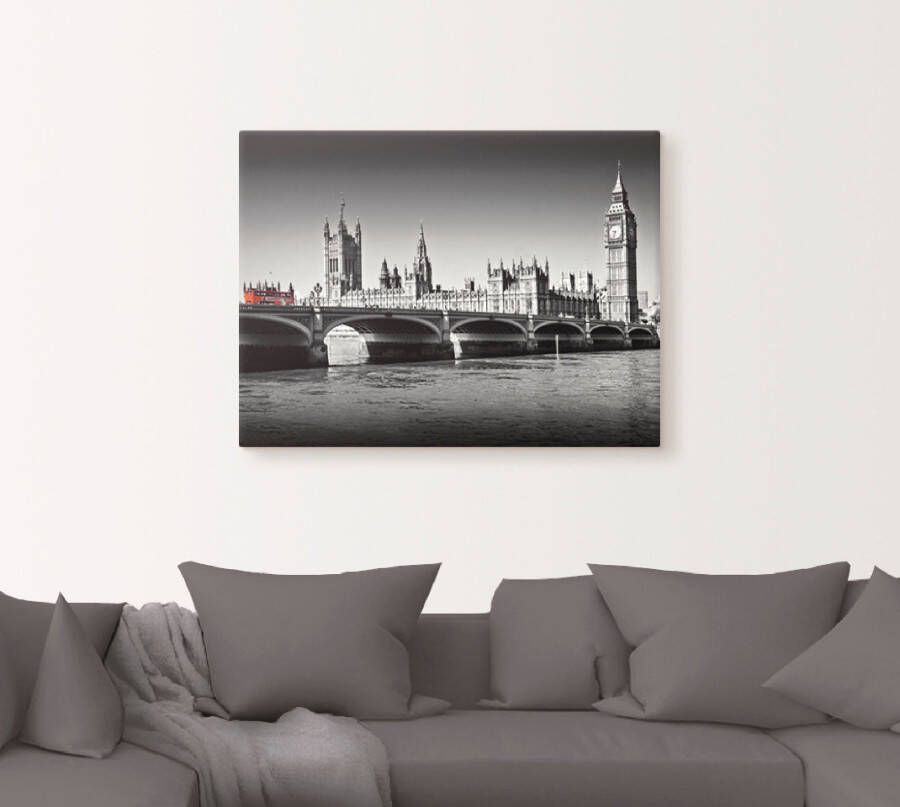 Artland Artprint op linnen Houses of Parliament & Theems