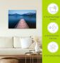 Artland Artprint op linnen Houten steiger met het oog op de Mondsee - Thumbnail 5