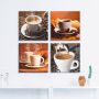 Artland Artprint op linnen Koffie beelden set van 4 verschillende maten (4-delig) - Thumbnail 2