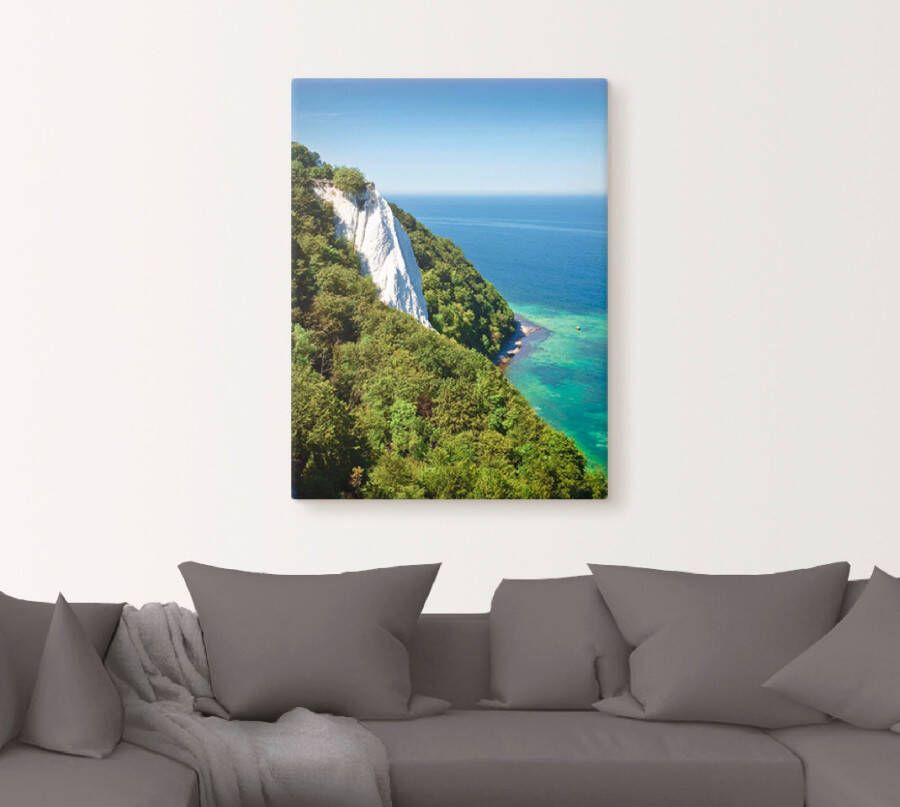 Artland Artprint op linnen Krijtrotsen op het eiland Rügen I